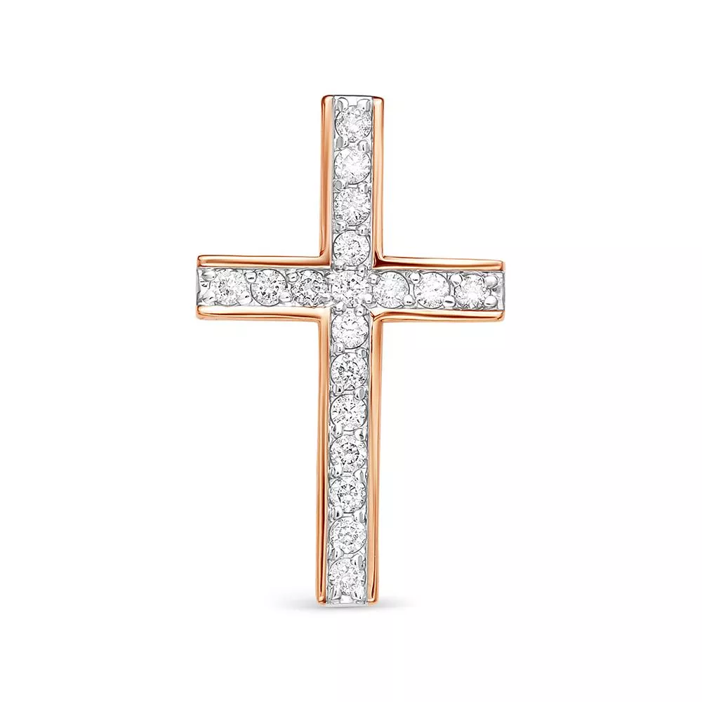 Подвеска из красного золота с бриллиантом V35381510000