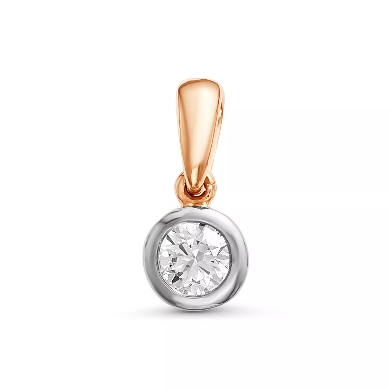 Подвеска из красного золота с бриллиантом V34761510000