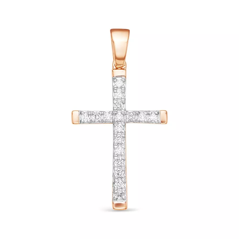 Подвеска из красного золота с бриллиантом V35311510000