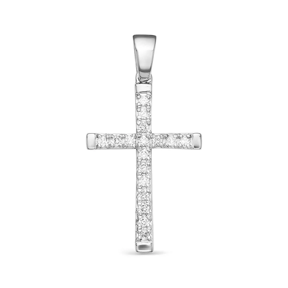 Подвеска из белого золота с бриллиантом V35312510000