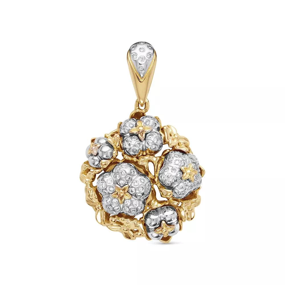 Подвеска из лимонного золота с бриллиантом V38483510000