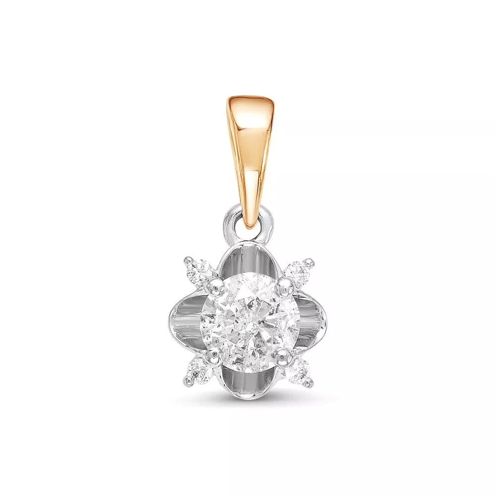 Подвеска из красного золота с бриллиантом V32201510000