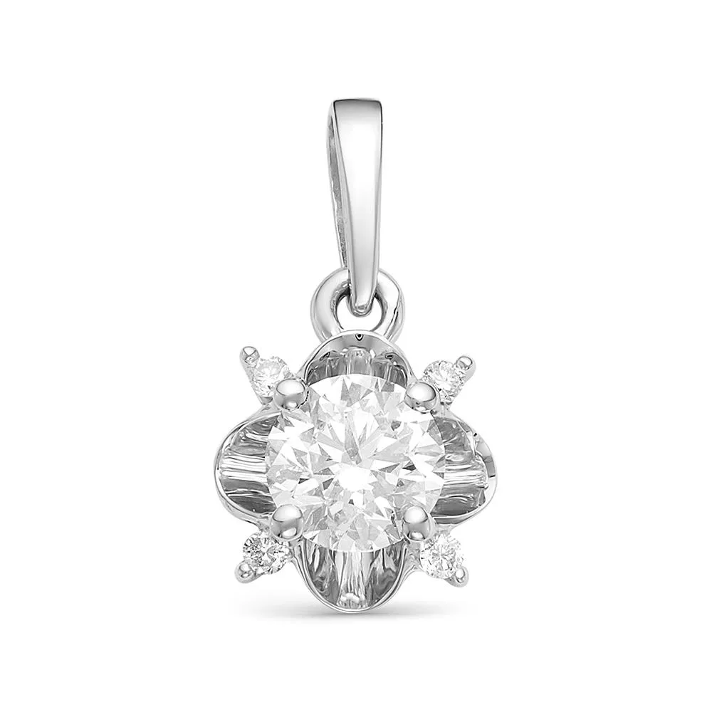 Подвеска из белого золота с бриллиантом V32202510000