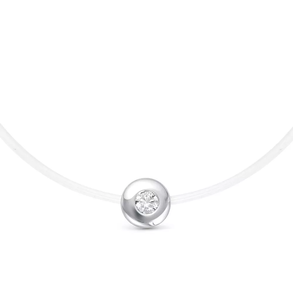 Колье из белого золота с бриллиантом V64732510002