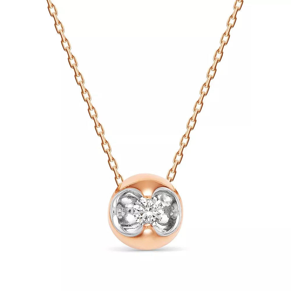 Колье из красного золота с бриллиантом V64651510001