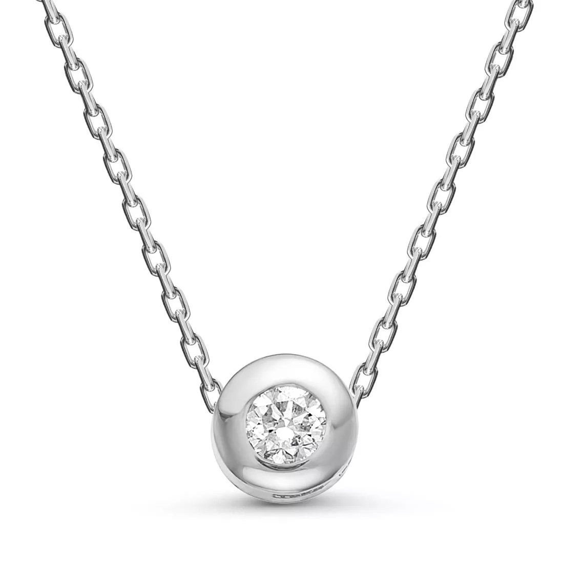 Колье из белого золота с бриллиантом V64742510001