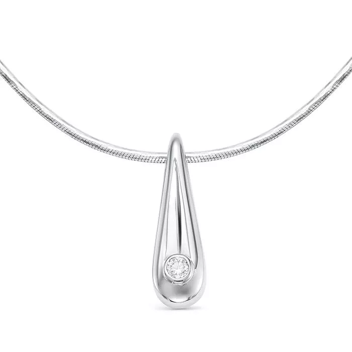 Колье из белого золота с бриллиантом V61412510003