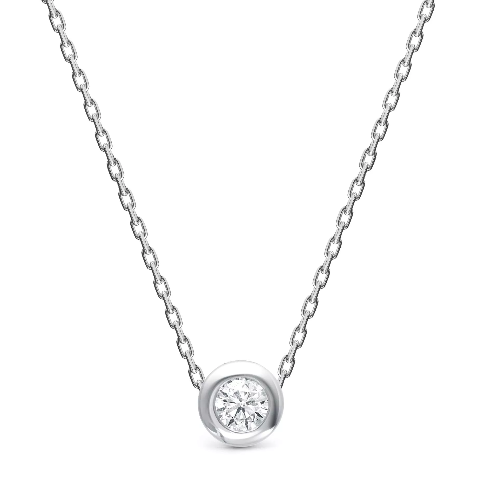 Колье из белого золота с бриллиантом V64752510001