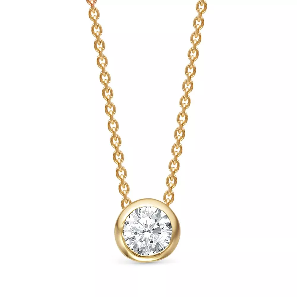 Колье из лимонного золота с бриллиантом V64713500001