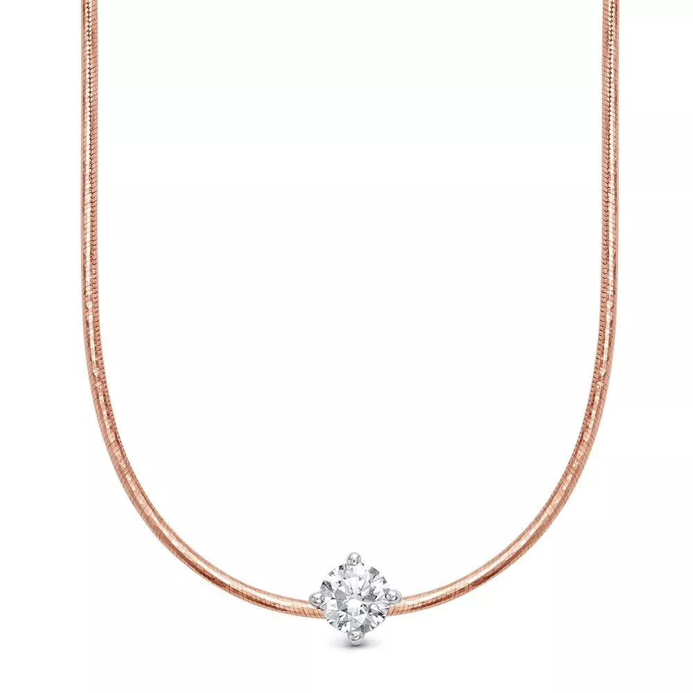 Колье из красного золота с бриллиантом V61451510003