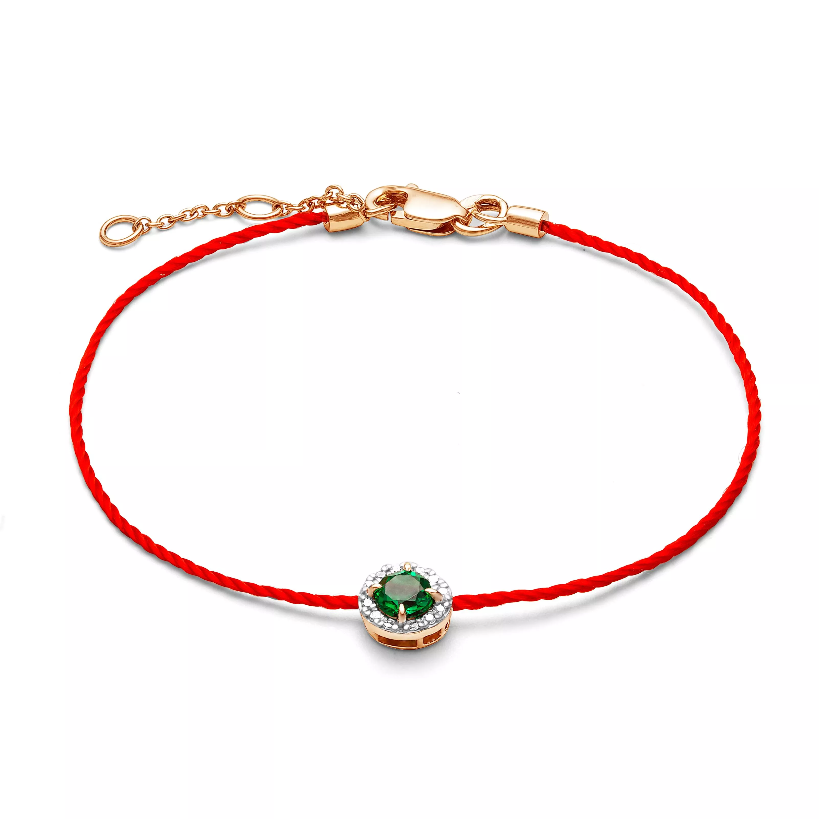 Браслет из красного золота с изумрудом V50251511700