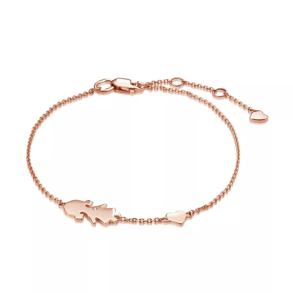 Браслет из красного золота с бриллиантом V57821500000