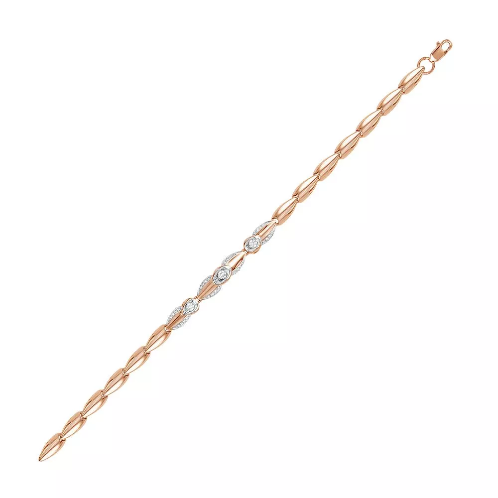 Браслет из красного золота с бриллиантом V58151510000