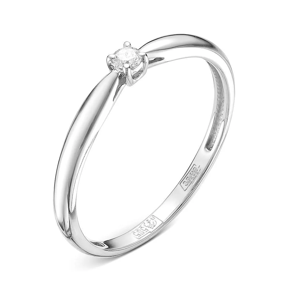 Кольцо помолвочное из белого золота с бриллиантом V10382510000_PM