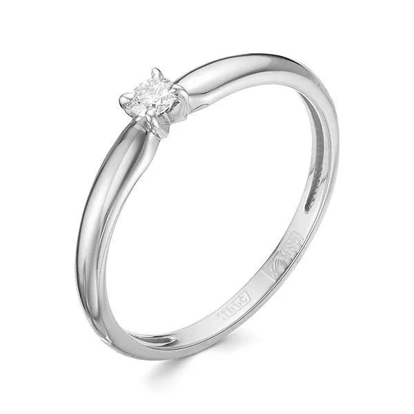 Кольцо помолвочное из белого золота с бриллиантом V10392510000_PM