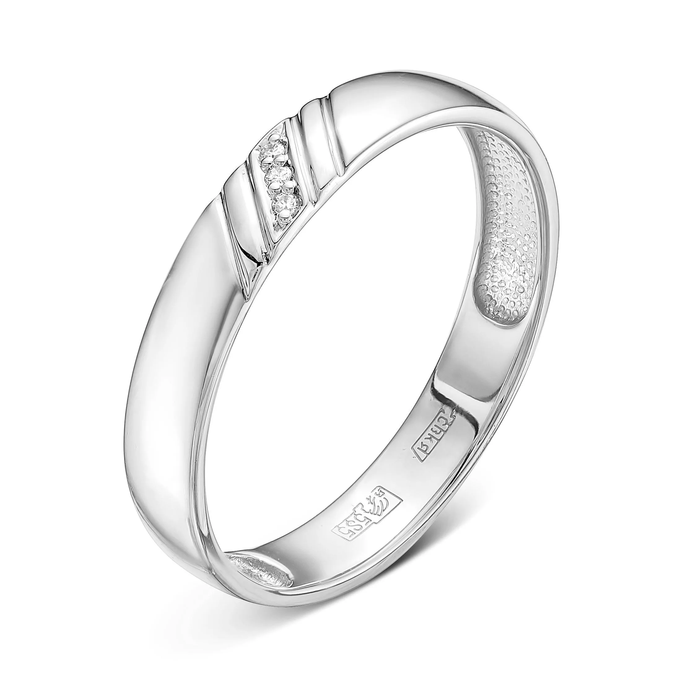 Кольцо помолвочное из белого золота с бриллиантом V70052510000_PM