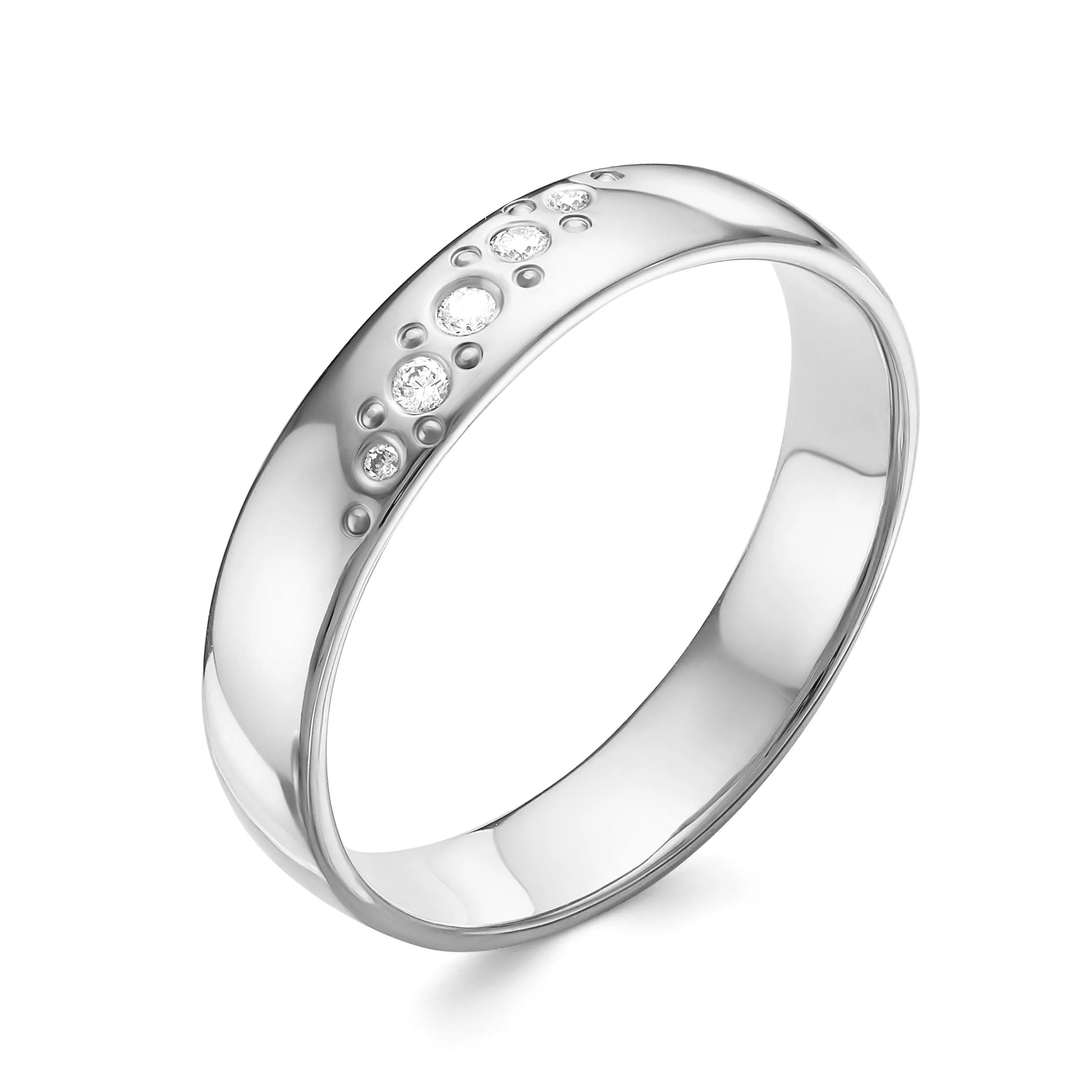 Кольцо помолвочное из белого золота с бриллиантом V70552510000_PM