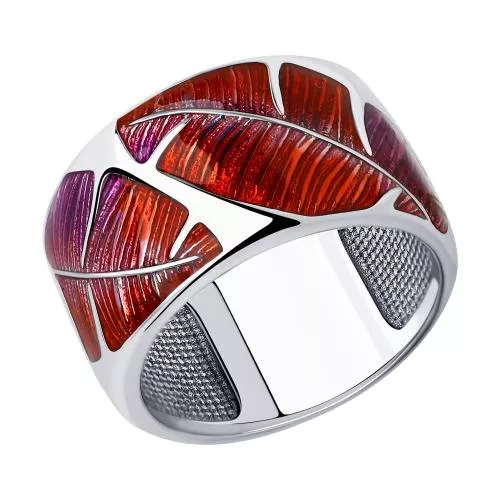 Кольцо из серебра с эмалью