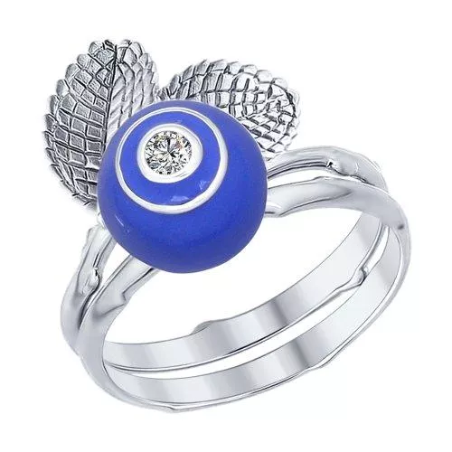 Наборное кольцо из серебра