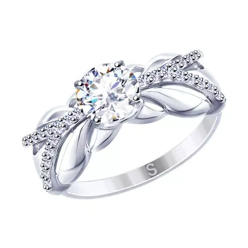 Кольцо из серебра со Swarovski Zirconia