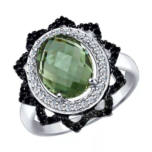 Кольцо из серебра с миксом камней