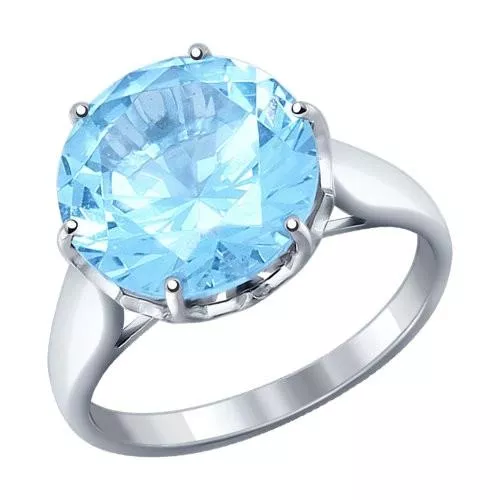 Кольцо из серебра с топаз swiss ситаллом