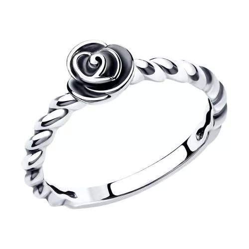 Кольцо из чернёного серебра