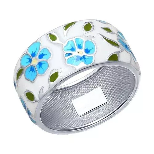 Кольцо из серебра с эмалью