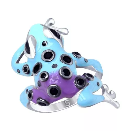 Кольцо из серебра с эмалью