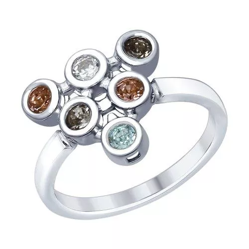 Кольцо из серебра со Swarovski Zirconia