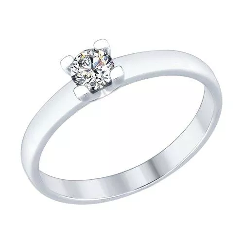 Кольцо из серебра со Swarovski Zirconia