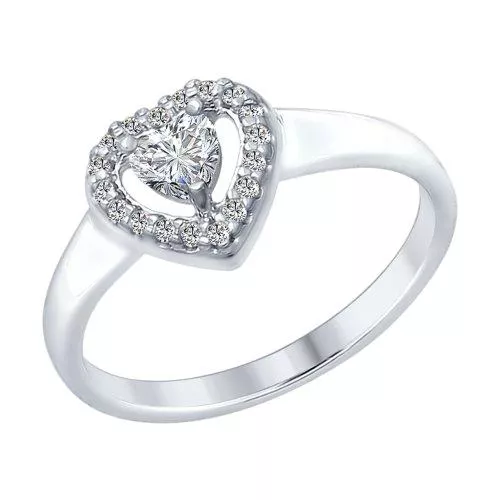 Кольцо из серебра со Swarovski Zirconia