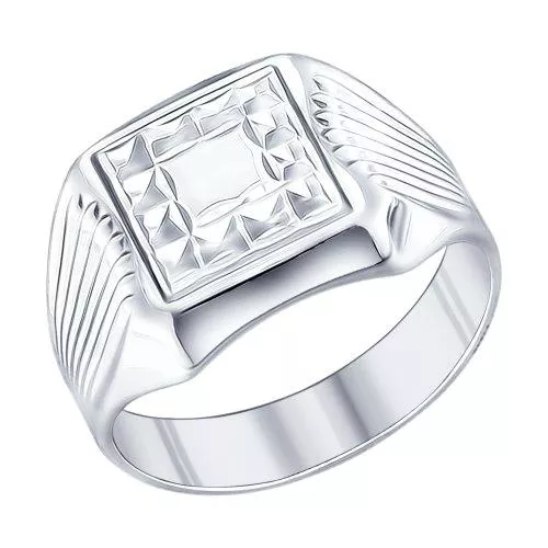 Печатка из серебра с алмазной гранью