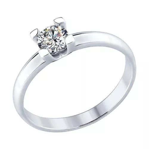 Кольцо из серебра со Swarovski Zirconia