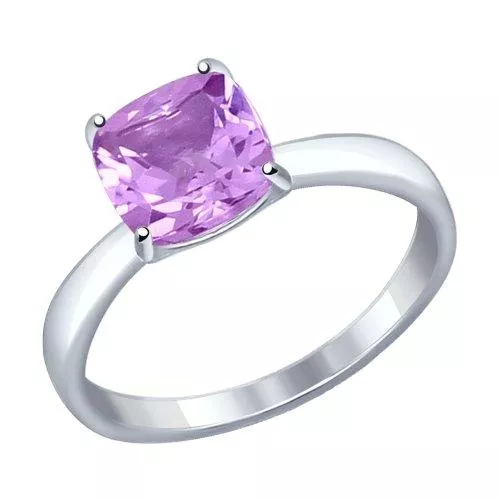 Кольцо из серебра с аметистом