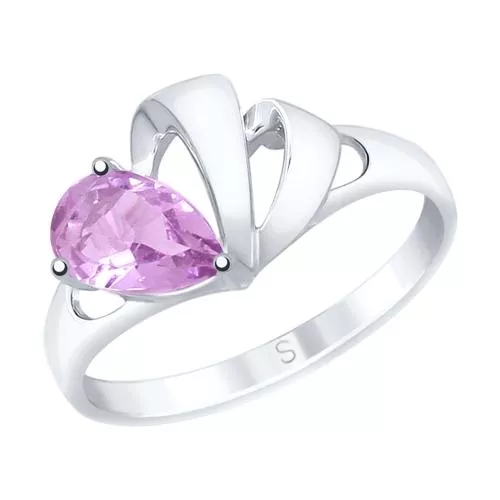 Кольцо из серебра с аметистом