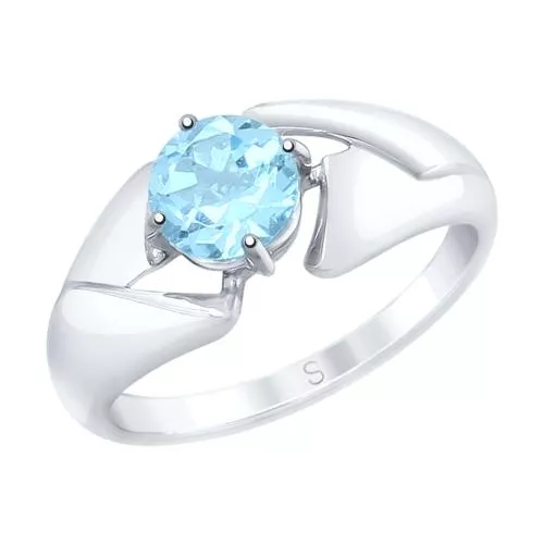 Кольцо из серебра с топазом