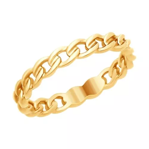 Кольцо из золочёного серебра