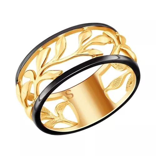 Кольцо из золочёного серебра