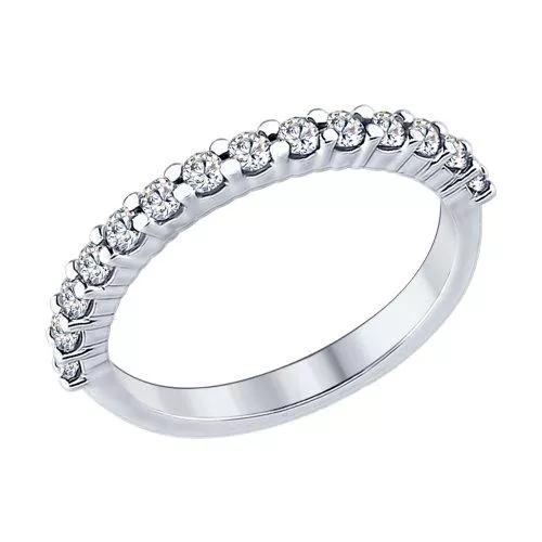 Кольцо из серебра с фианитами