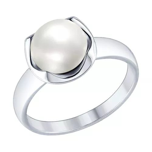 Кольцо из серебра с жемчугом