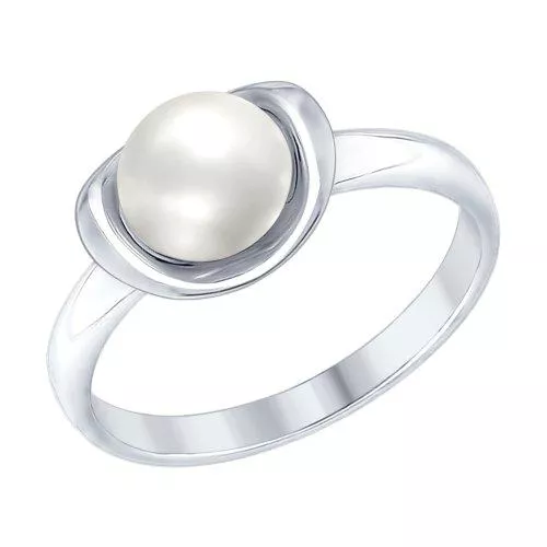 Кольцо из серебра с жемчугом