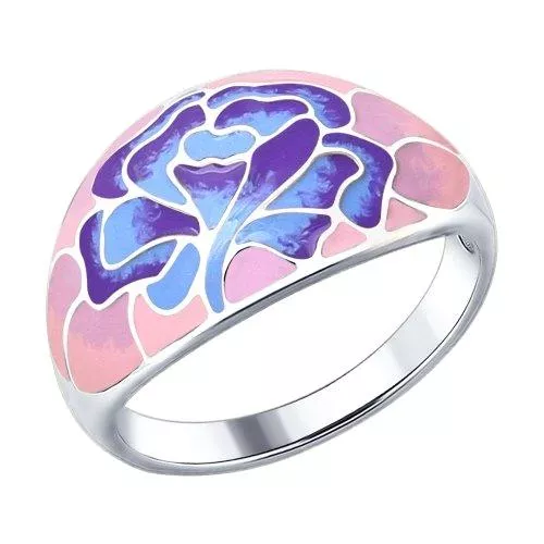 Кольцо из серебра с эмалью