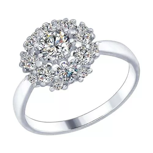 Кольцо из серебра со Swarovski Zirconia