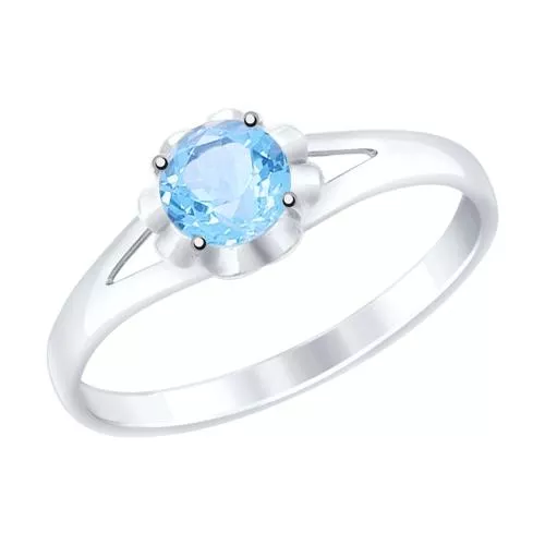 Кольцо из серебра с топазом