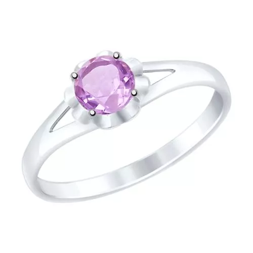 Кольцо из серебра с аметистом