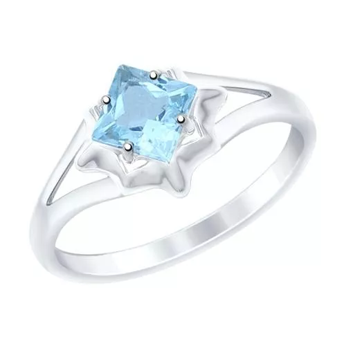 Кольцо из серебра с топазом