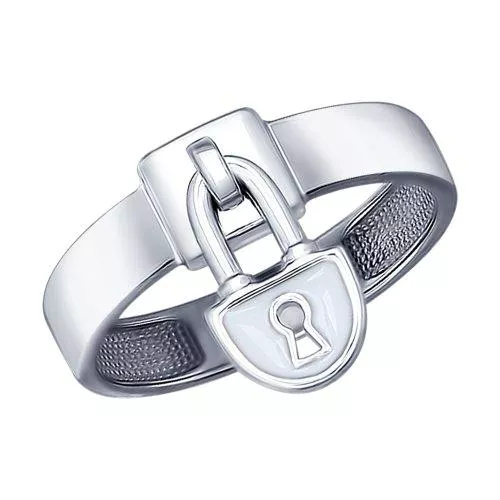 Кольцо из серебра с эмалью