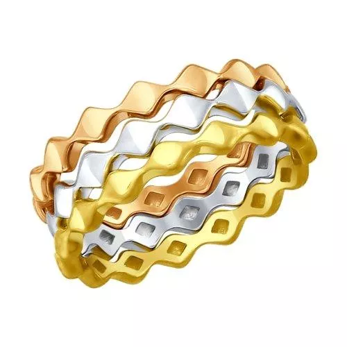Кольцо из золочёного серебра