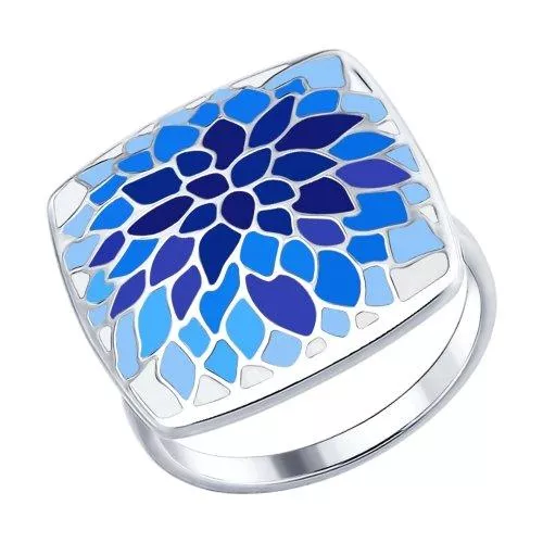 Кольцо из серебра с эмалью